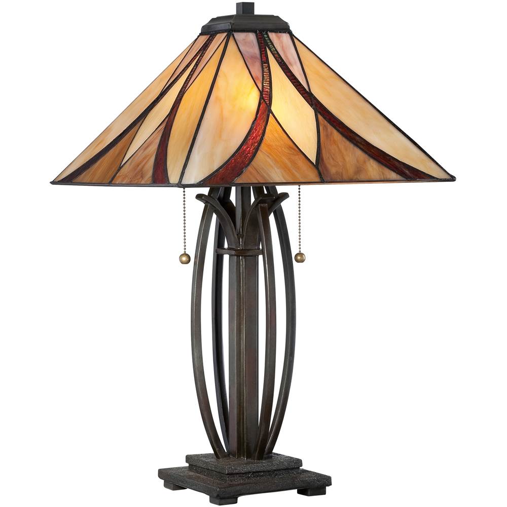 Quoizel Table Lamp Tiffany Vlnt Brnz