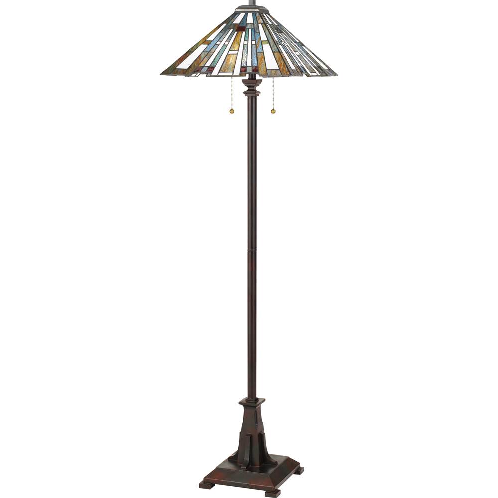 Quoizel Floor Lamp Tiffany 2 Light Valiant Bronz