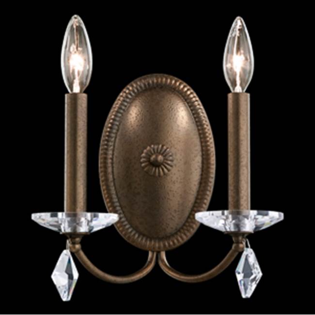 Schonbek Modique 2 Light 110V Wall Sconce in Heirloom Gold with Clear Heritage Crystal