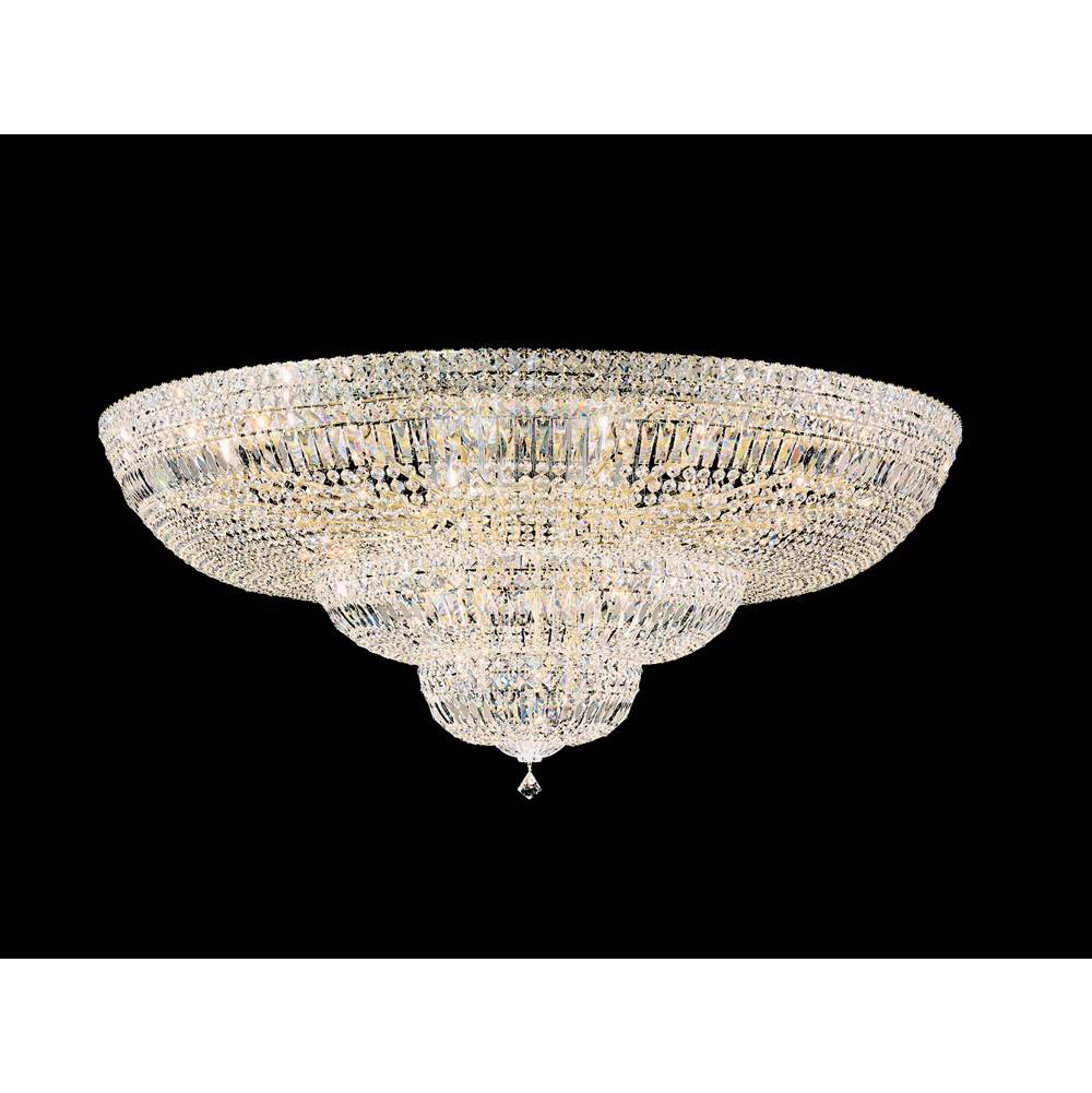 Schonbek Petit Crystal Deluxe 36 Light 120V Flush Mount in Polished Silver with Clear Radiance Crystal