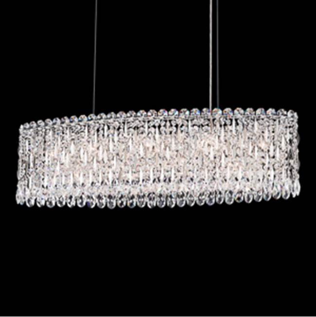 Schonbek Sarella 12 Light 110V Pendant in Stainless Steel with Crystal Heritage Crystal