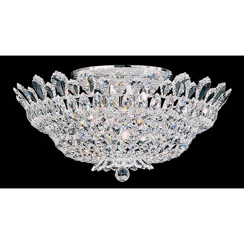 Schonbek Trilliane 10 Light 120V Semi-Flush Mount in Polished Stainless Steel with Clear Radiance Crystal