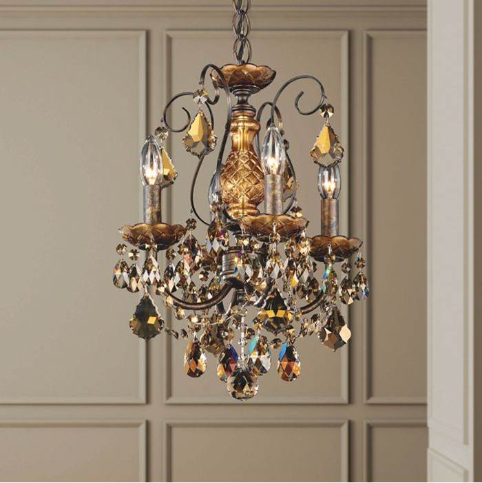 Schonbek New Orleans 4 Light 110V Chandelier in Silver with Clear Crystals From Swarovski®