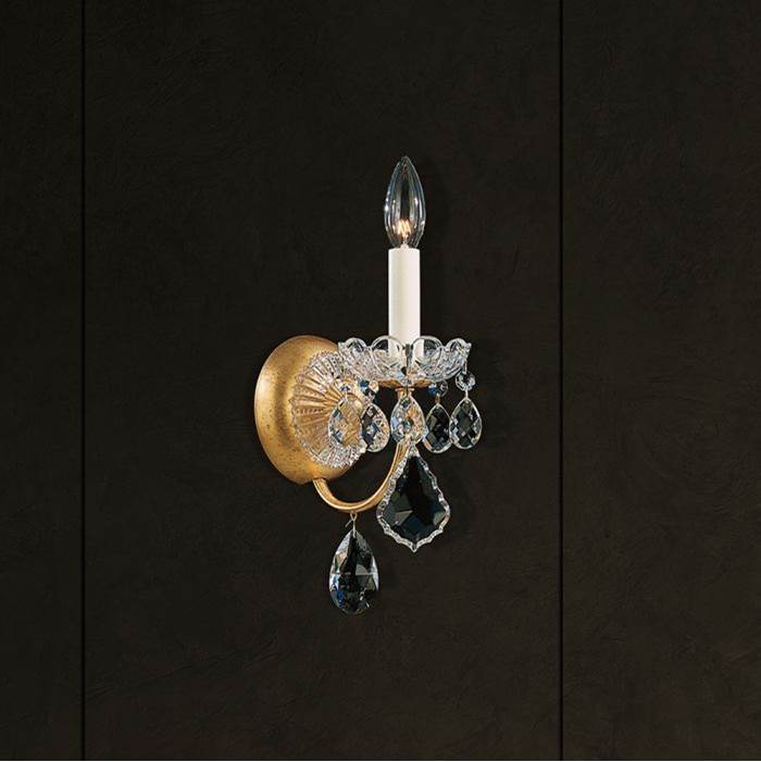 Schonbek New Orleans 1 Light 110V Wall Sconce in Rich Auerelia Gold with Clear Heritage Crystal