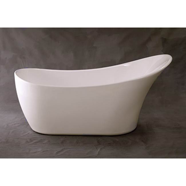 Strom Living Acrylic Freestanding Tub With Matte Nickel Drain