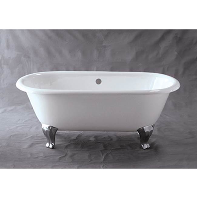 Strom Living Cast Iron Dual Tub With Matte Nickel Legs