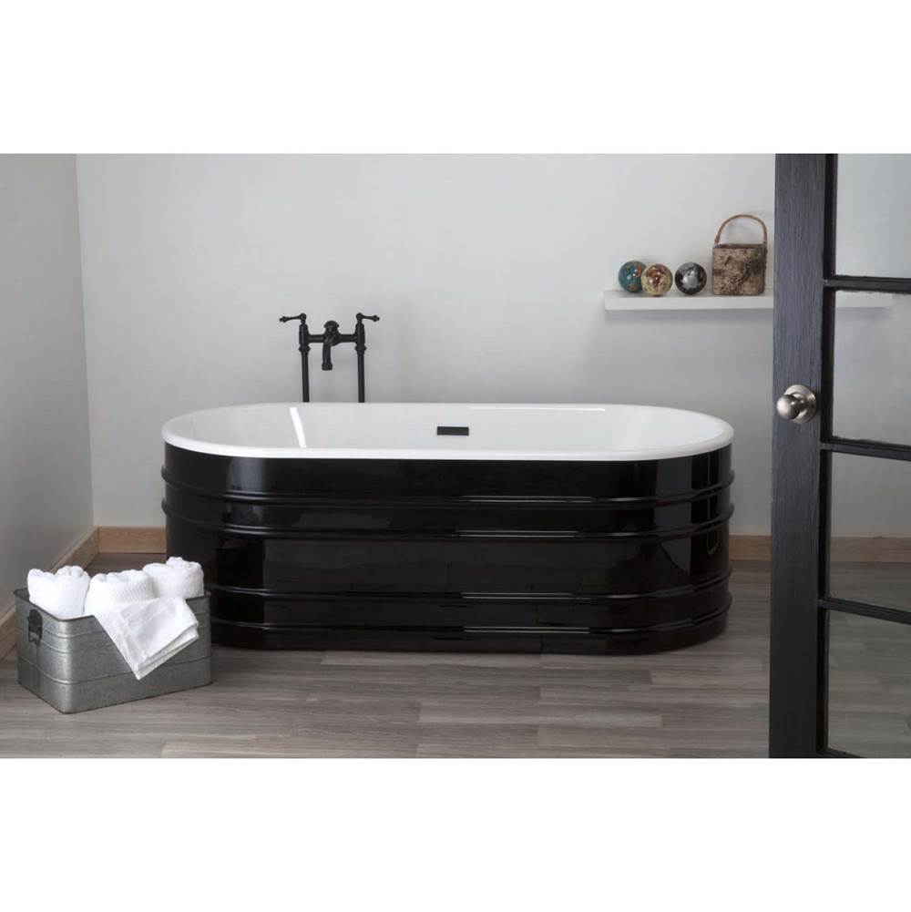 Strom Living The Meredith Black And White 66'' Acrylic Tub