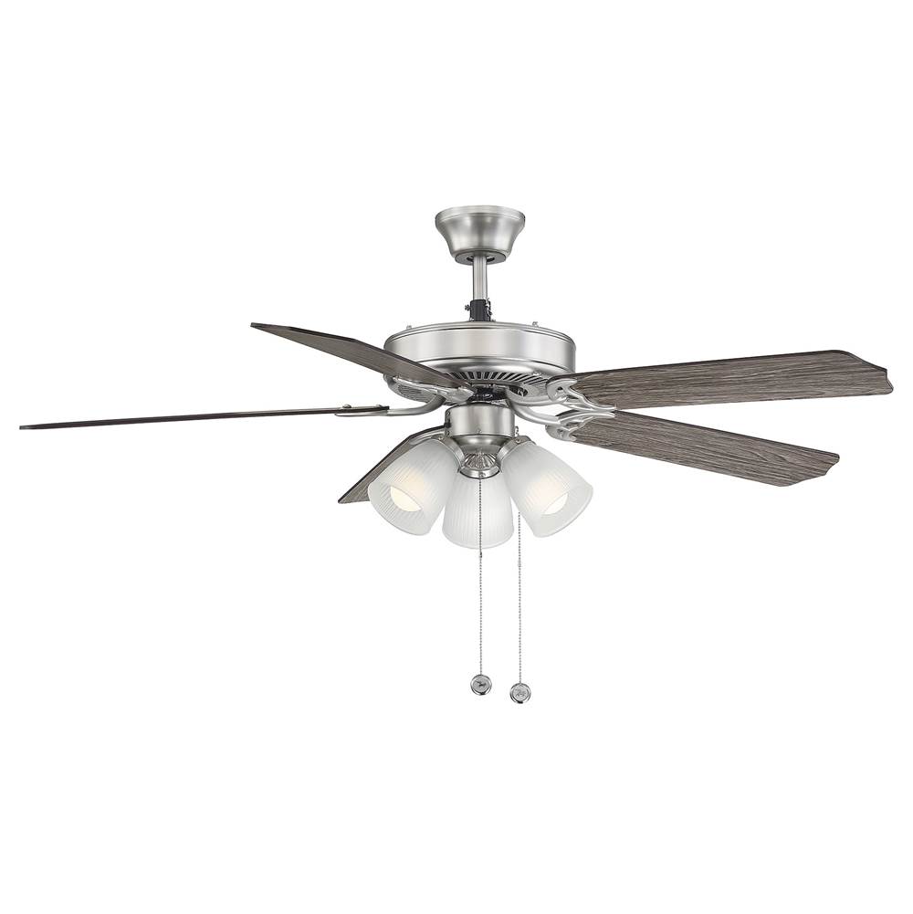 Savoy House First Value 52'' 3-Light Ceiling Fan in Satin Nickel