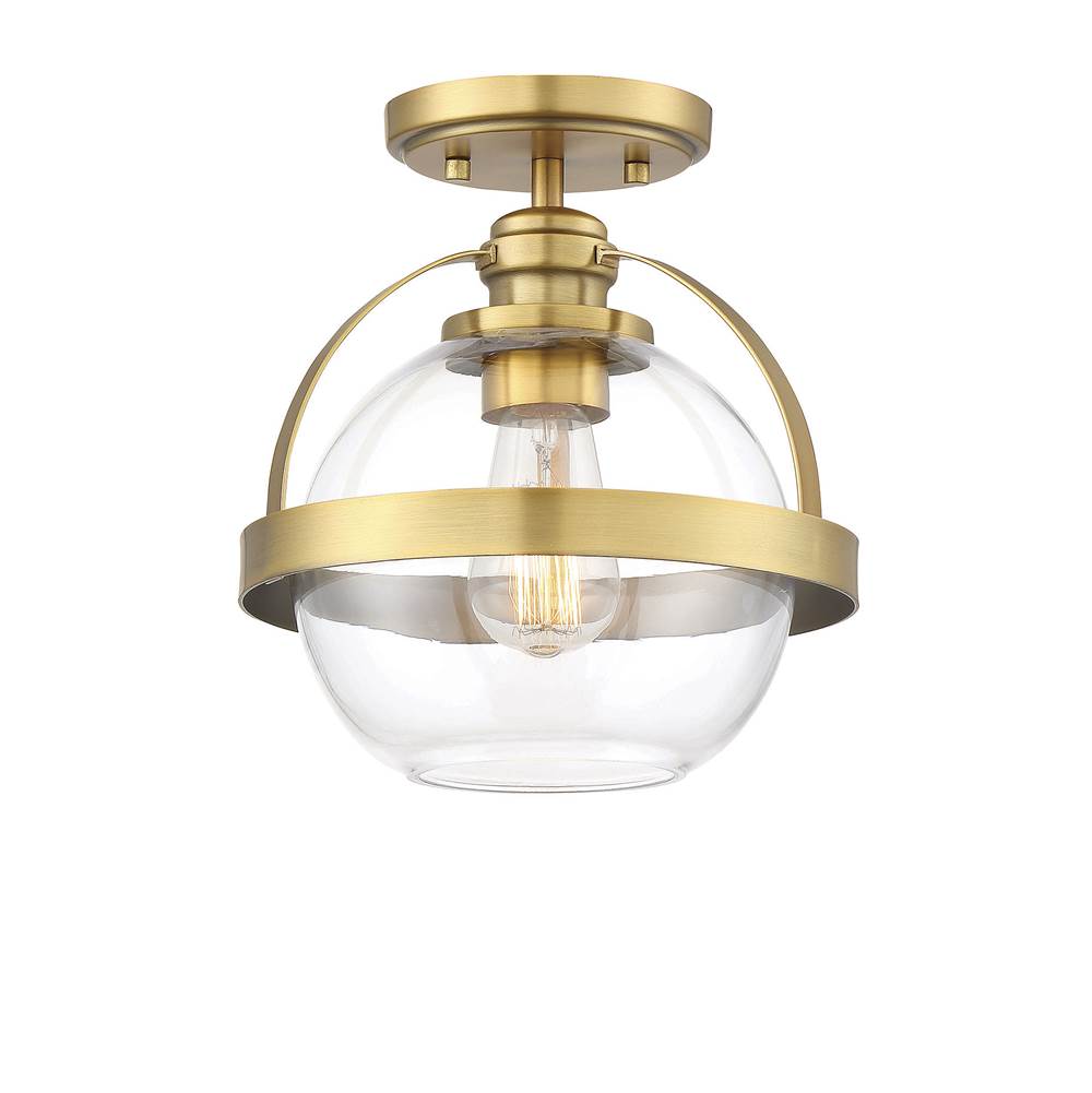 Savoy House Pendleton 1-Light Ceiling Light in Warm Brass