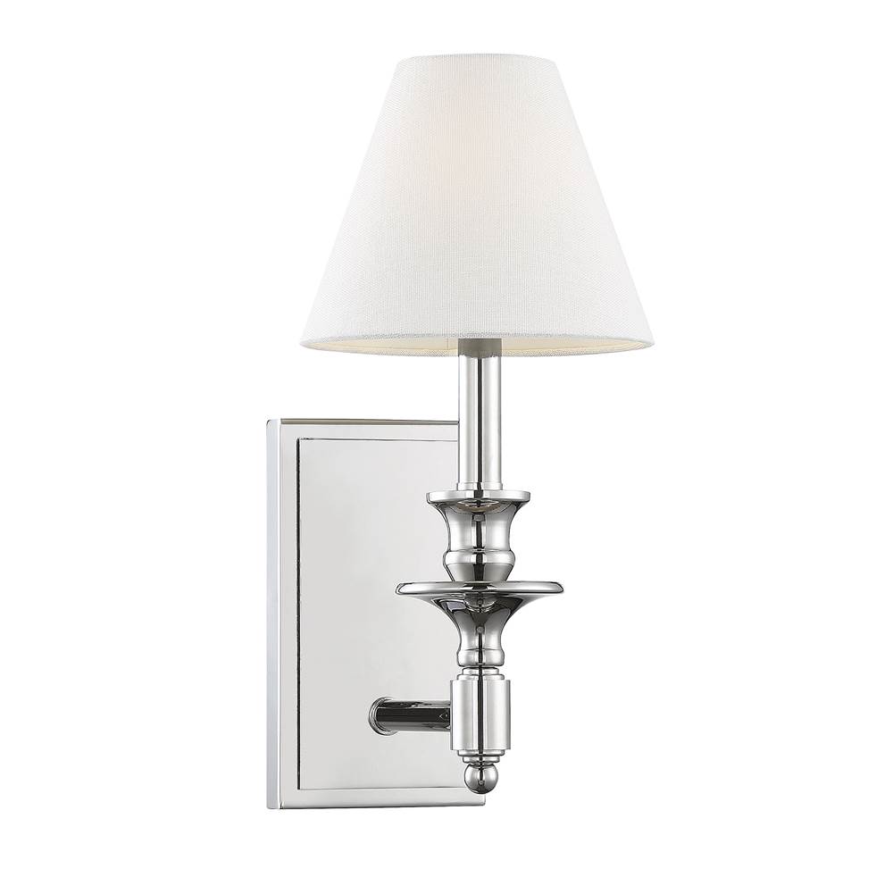 Savoy House Washburn 1-Light Wall Sconce in Polished Nickel