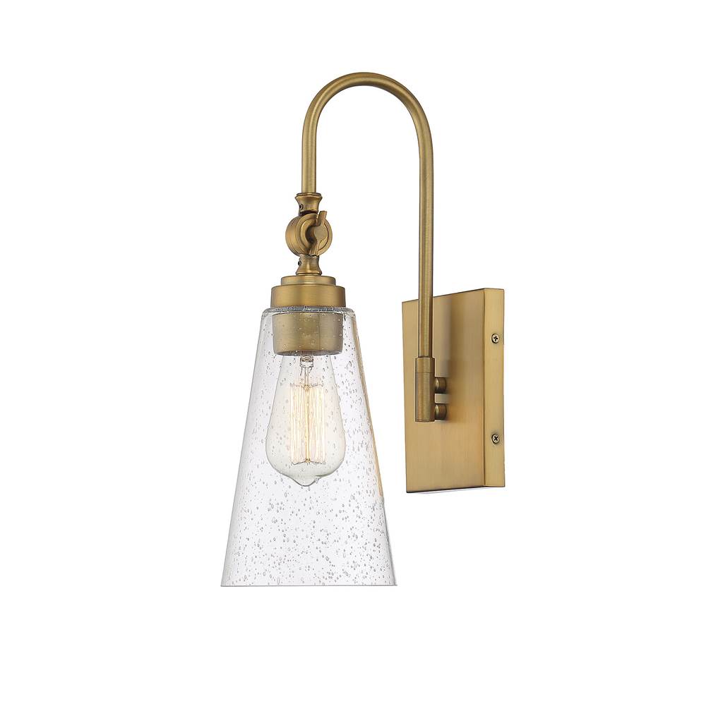 Savoy House York 1-Light Adjustable Wall Sconce in Warm Brass