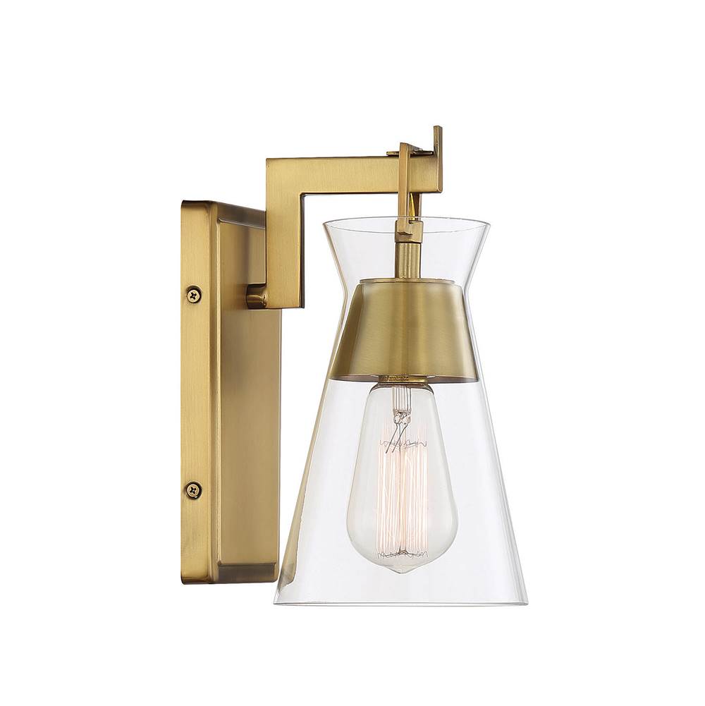 Savoy House Lakewood 1-Light Wall Sconce in Warm Brass
