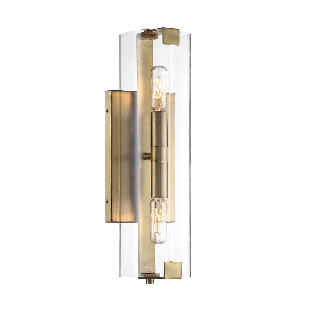 Savoy House Winfield 2-Light Wall Sconce in Warm Brass