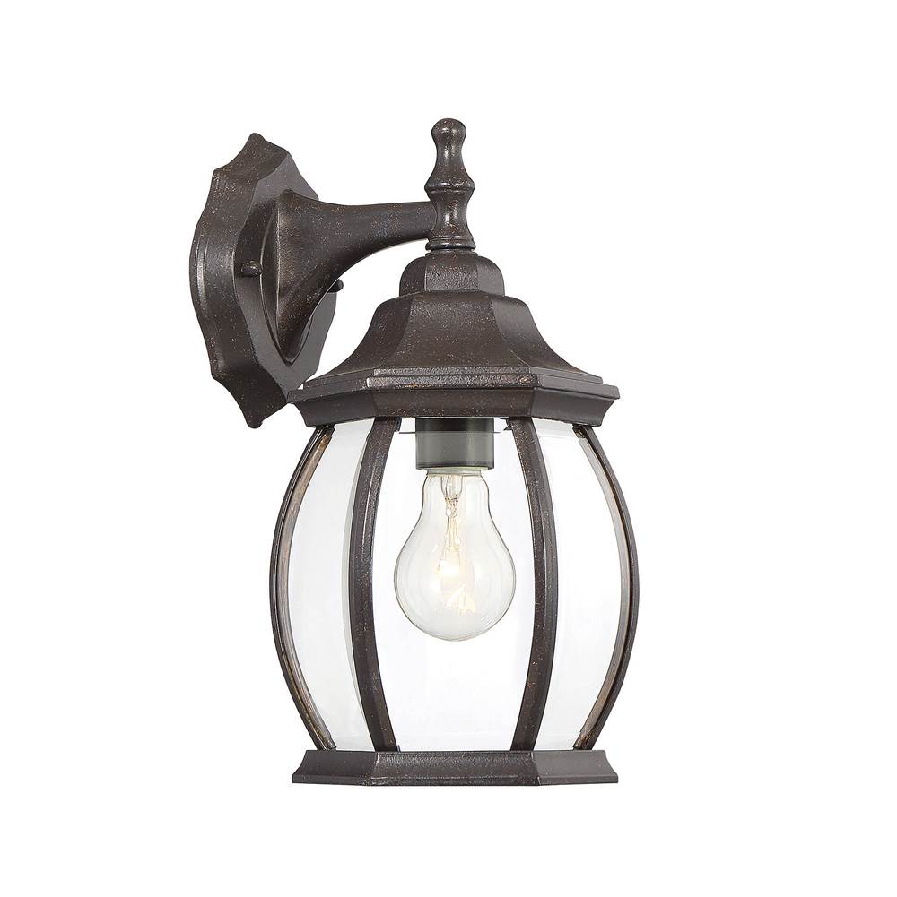Savoy House 1-Light Outdoor Wall Lantern in Rustic Bronze