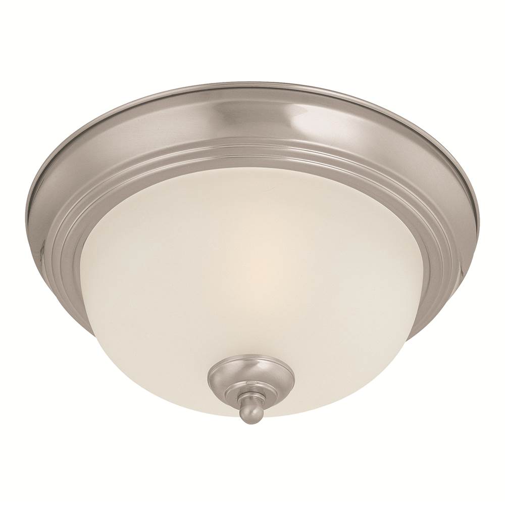 Thomas Lighting Ceiling Essentials 12'' Wide 1-Light Flush Mount - Brushed Nickel