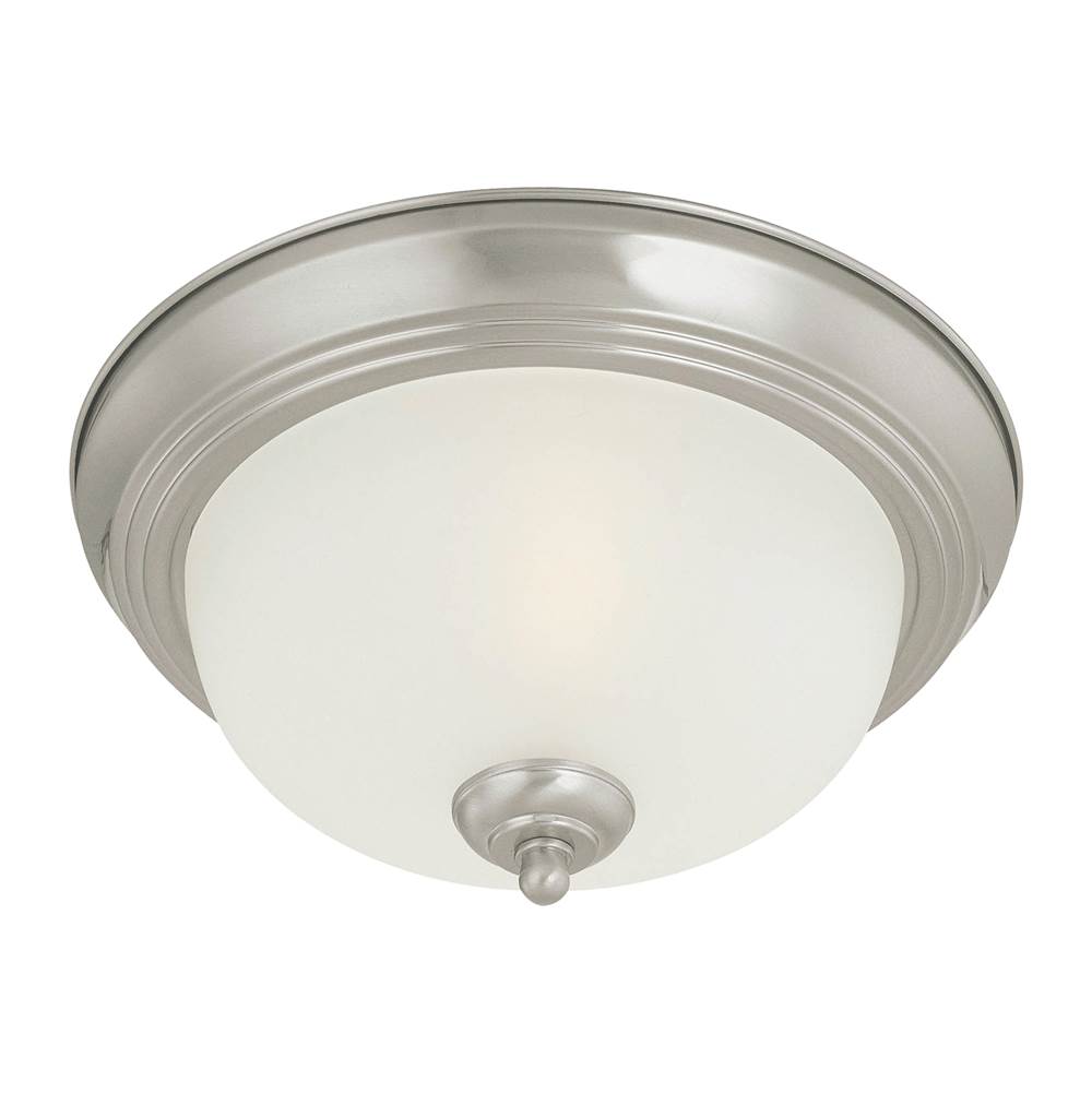 Thomas Lighting Ceiling Essentials 16'' Wide 3-Light Flush Mount - Brushed Nickel