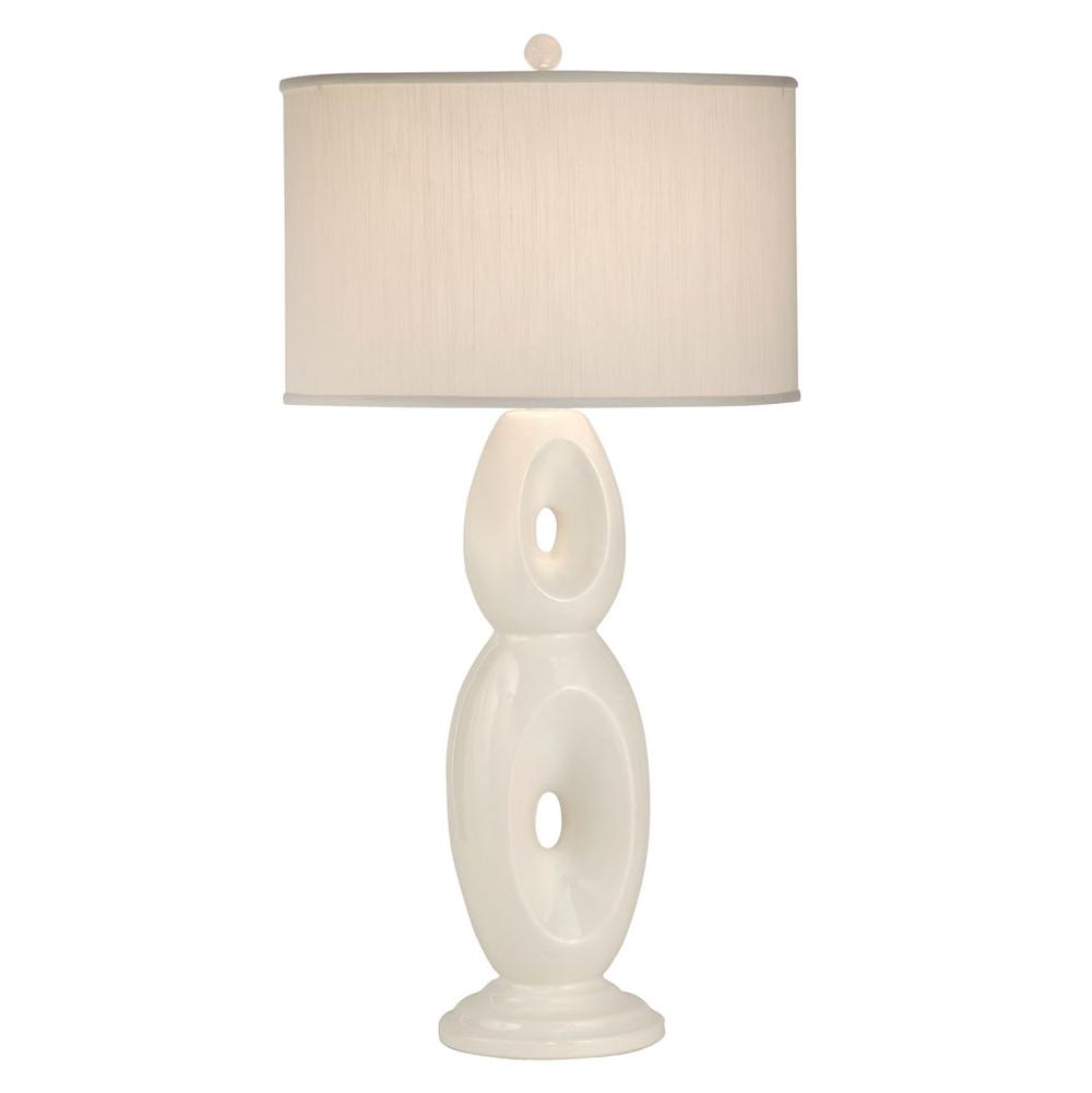 Thumprints Loop- White- White Shade  Table Lamp