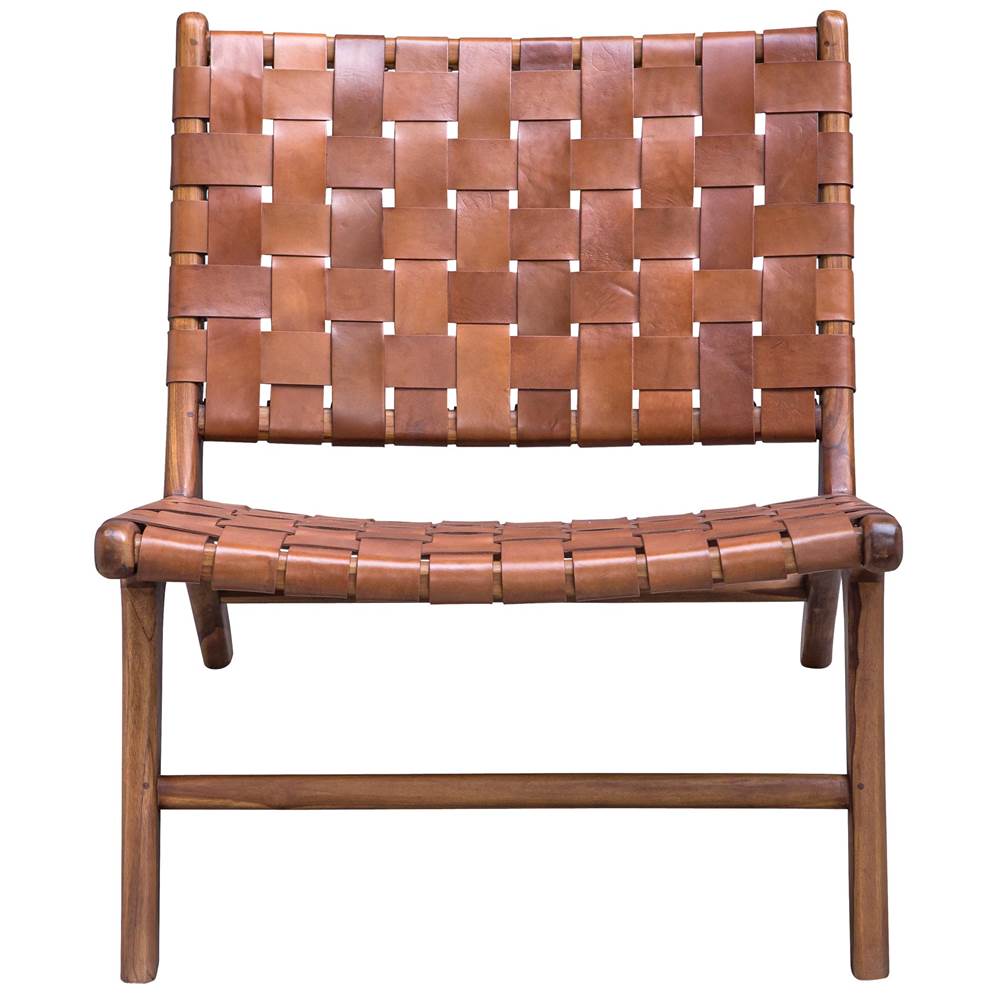 Uttermost Uttermost Plait Woven Leather Accent Chair
