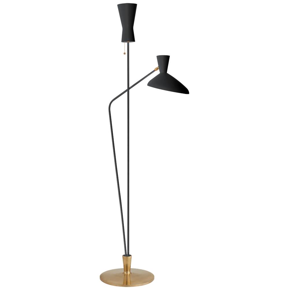 Visual Comfort Signature Collection Austen Large Dual Function Floor Lamp in Black