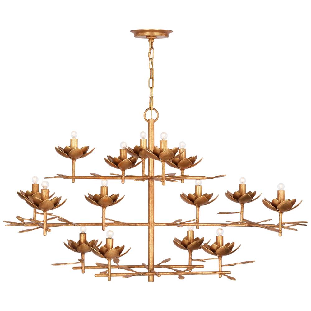 Visual Comfort Signature Collection Clementine 48'' Low Wide Tiered Chandelier