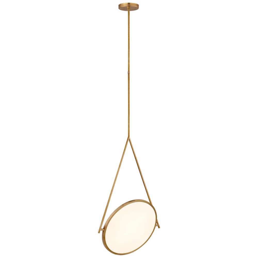 Visual Comfort Signature Collection Dot Stance 13'' Rotating Pendant in Natural Brass