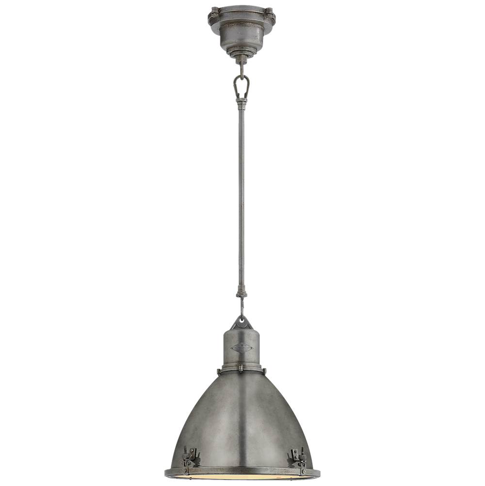 Visual Comfort Signature Collection Fulton Small Pendant in Industrial Steel