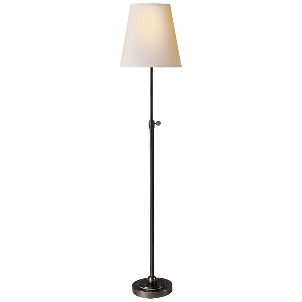 Visual Comfort Signature Collection Bryant Table Lamp in Hand-Rubbed Bronze with Natural Paper Shade