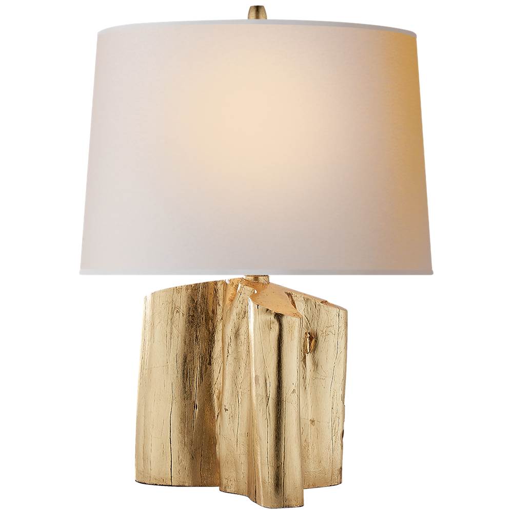 Visual Comfort Signature Collection Carmel Table Lamp in Gilded with Natural Paper Shade