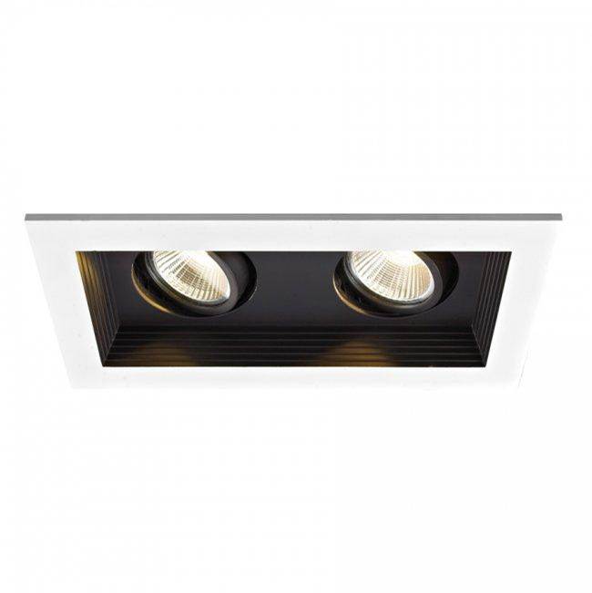 WAC Lighting Mini Multiple LED Two Light New Construction Housing with Trim and Light Engine