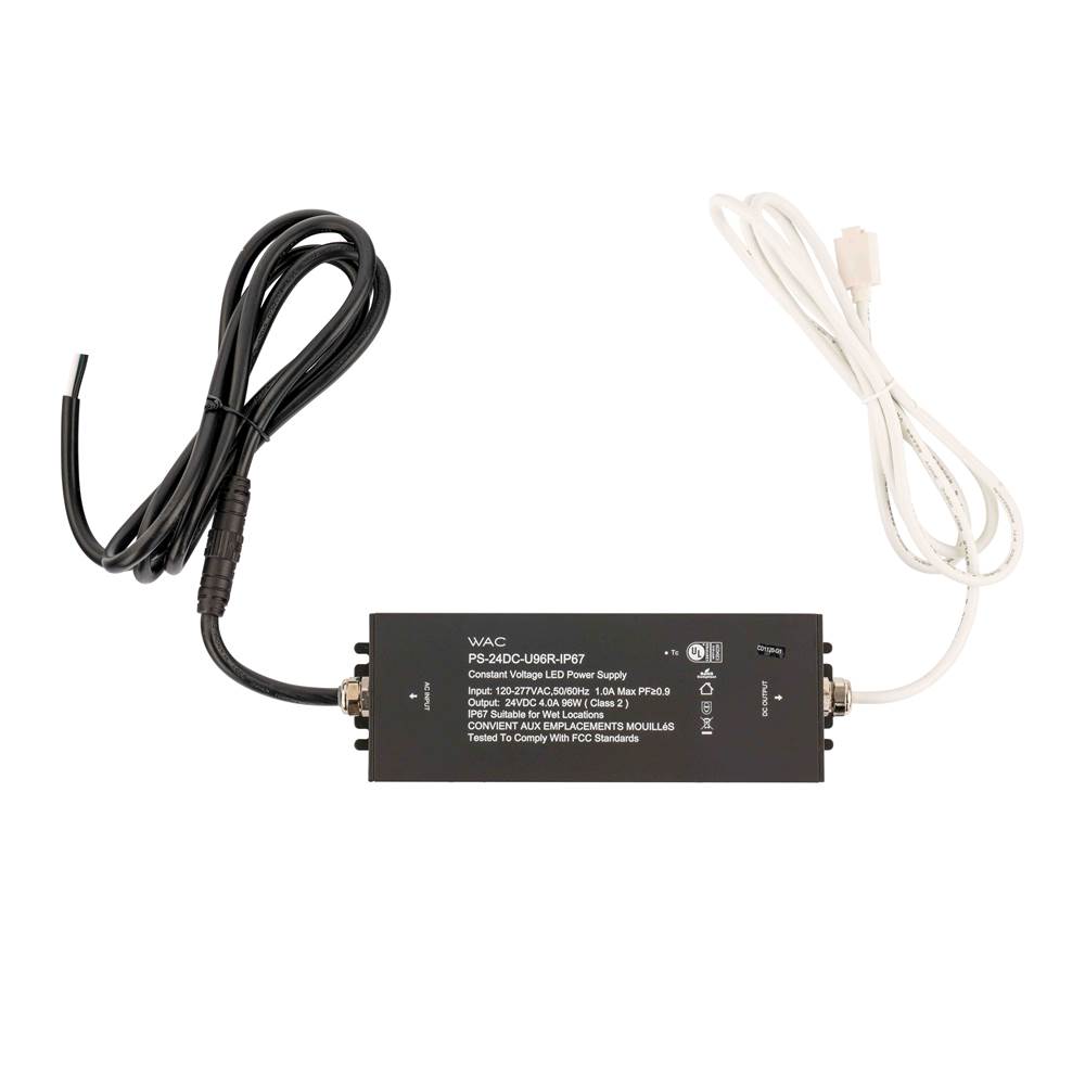 WAC Lighting InvisiLED Outdoor IP67 Remote Power Supply 96W, 120-277VAC/24VDC